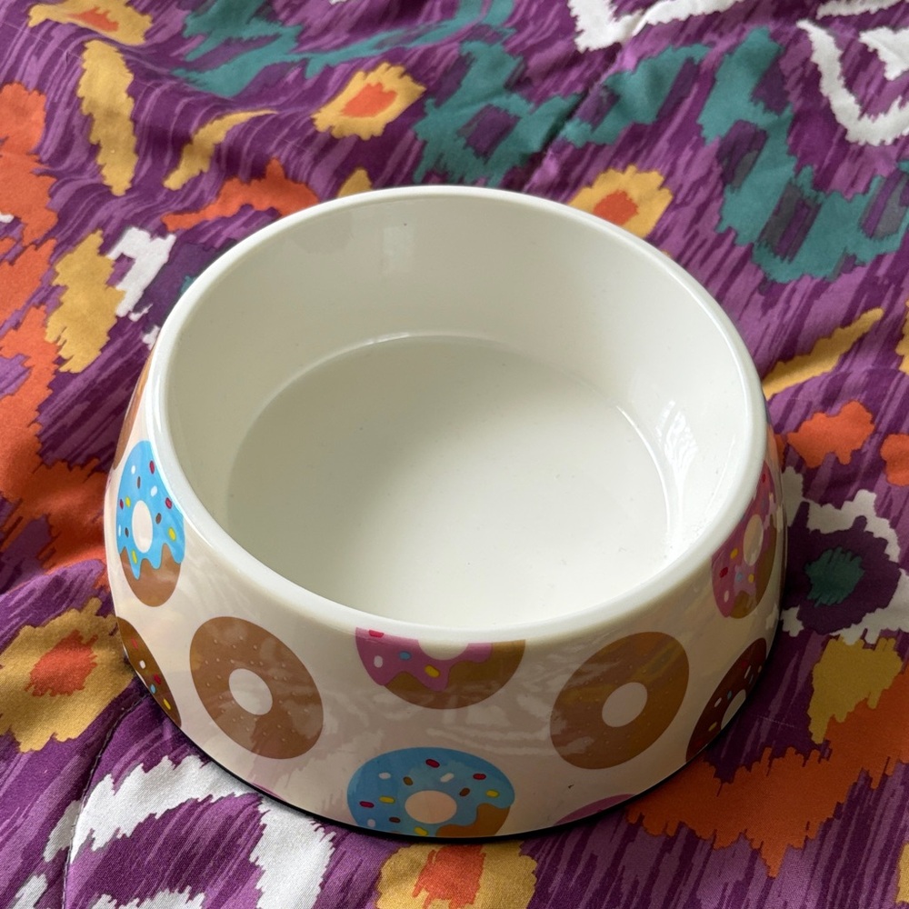 Donut Delight Ceramic Dog Bowl